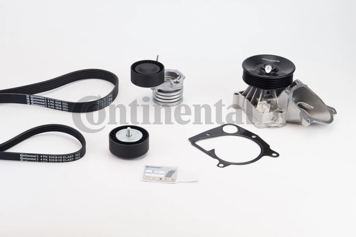 Water Pump + V-ribbed Belt Kit